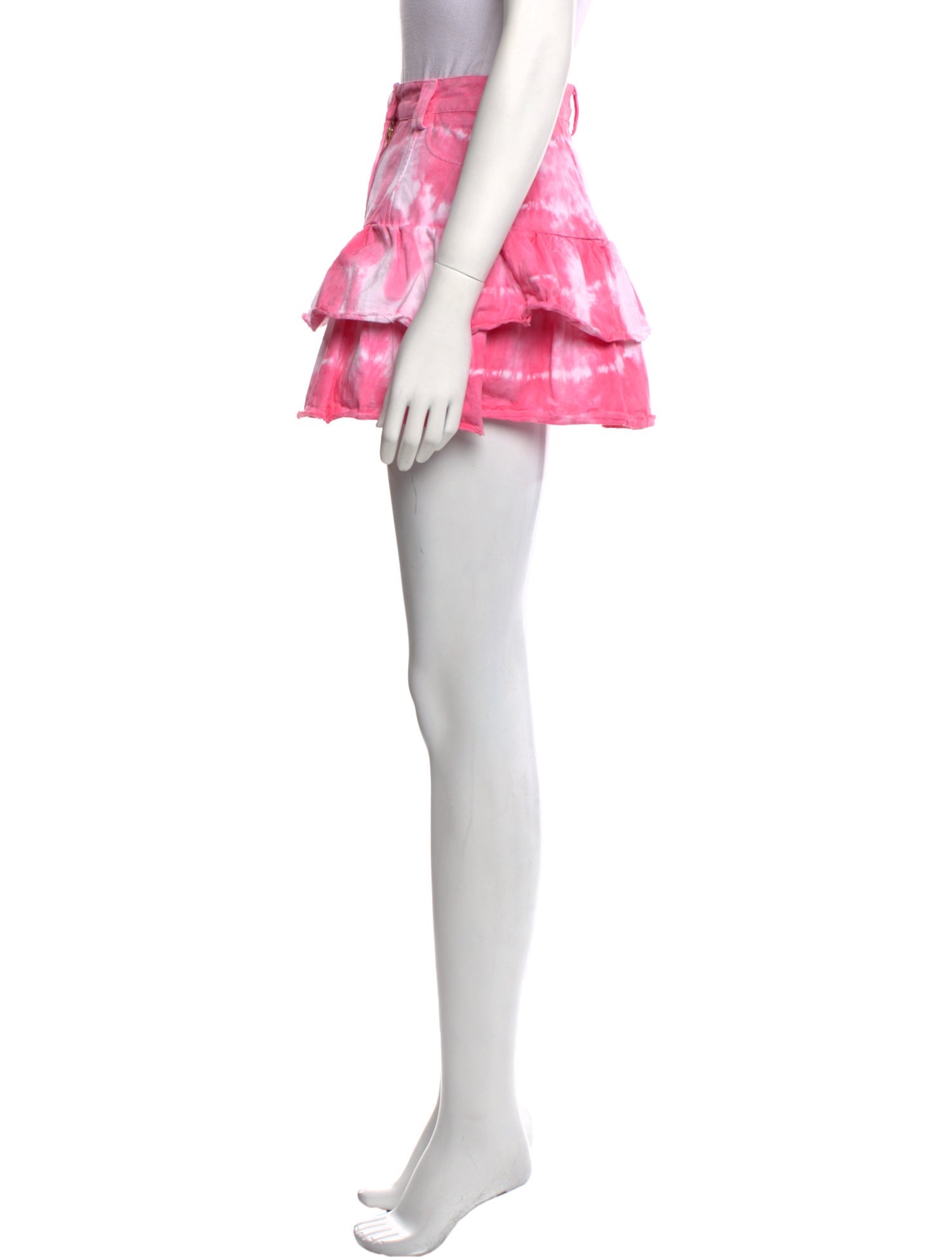 LoveShackFancy Tie-Dye Print Mini Skirt